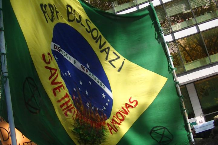 Actie aan de Braziliaanse ambassade Brussel