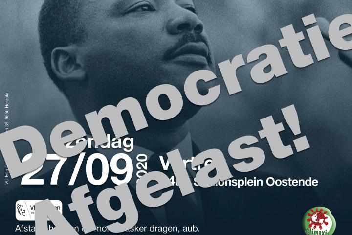 Mars voor democratie_Oostende_afgelast