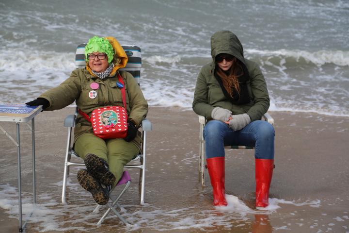 Wachten op de stijging van de zeespiegel.